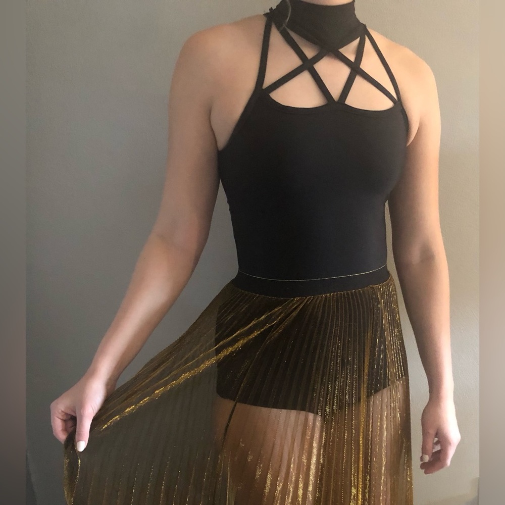 Costume gallery dance leotard small adult stunning eccentric neckline worn once